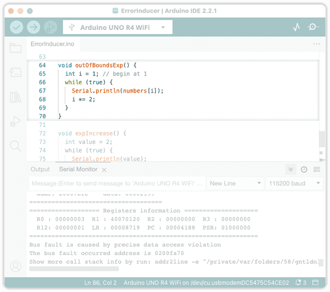 Analyzing the code.