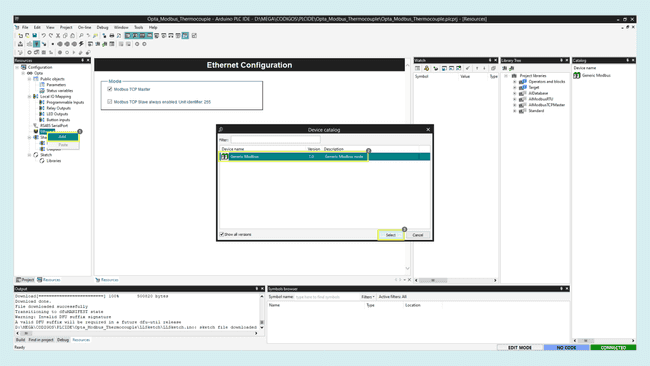 Modbus Device Configuration - Step 1