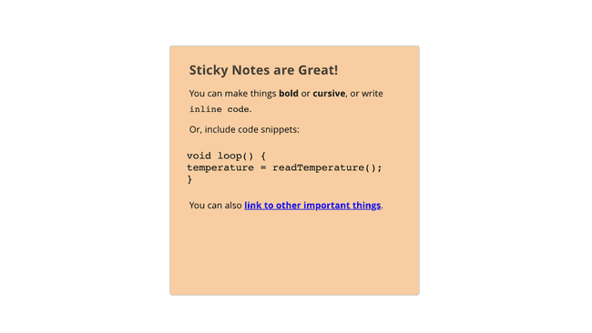 Sticky Note