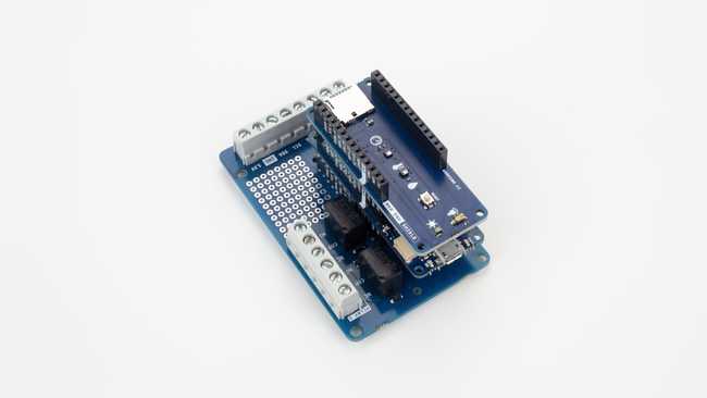 Figure 1: MKR1010 + ENV and Relay Shields