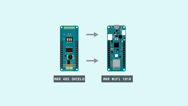 MKR 485 Shield setup and connections