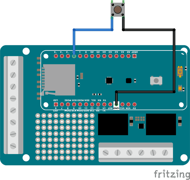 Figure 9: Project adding a button