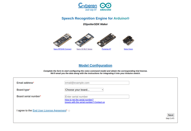 Cyberon Model Configuration