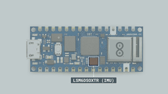 The LSM6DSOX Inertial Measurement Unit (IMU).