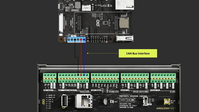 Portenta Hat Carrier CAN Bus Interface Connection Example