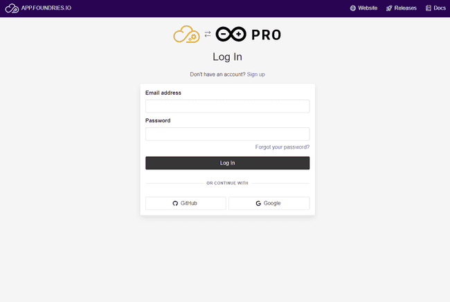 Foundries.io login