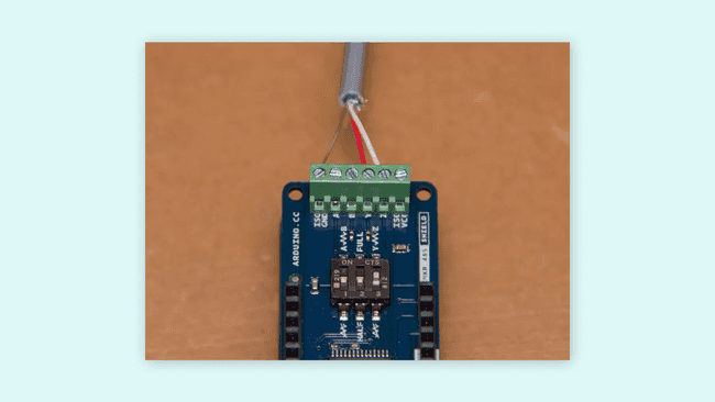 MKR 485 Shield setup and connections