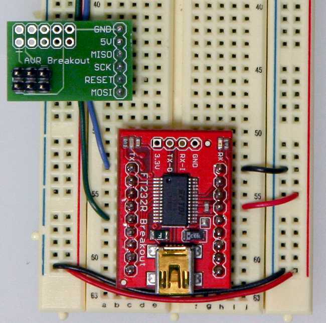 Plug in the AVR adapter