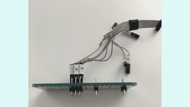 A MKR Proto Shield and 6 2.54mm straight male headers can be used to access the exposed pads of the MKR WiFi 1010 board.